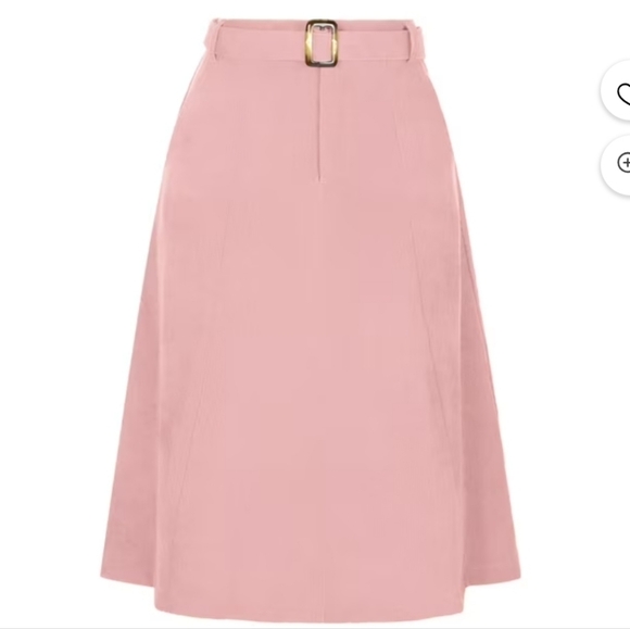 Allegra K Dresses & Skirts - Allegra K Pink Corduroy Midi Skirt with Pockets and No Belt.  NWT